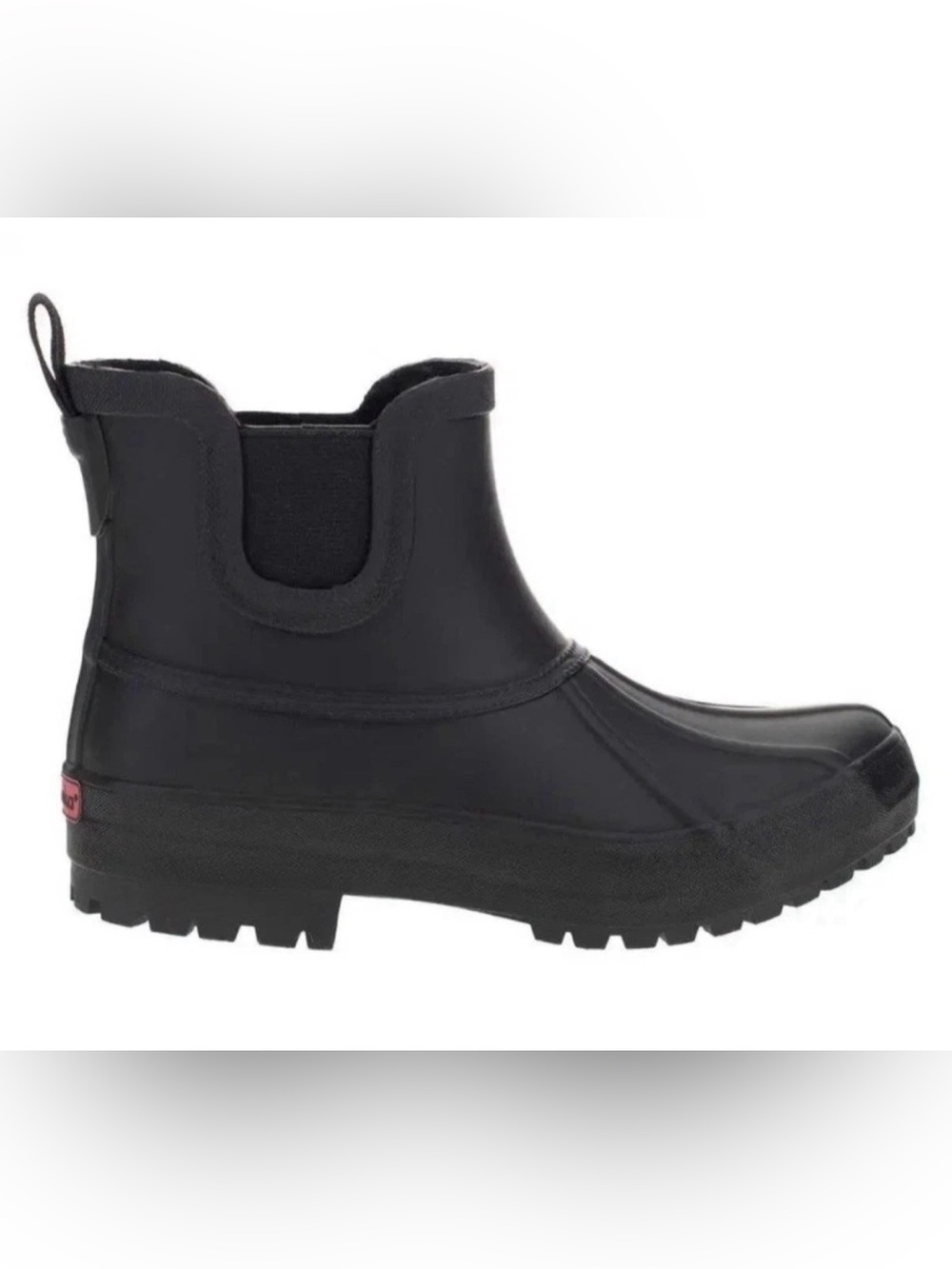 Chooka Women's Chelsea Memory Foam Plush Lining Rain Boots - Black Size 6 M